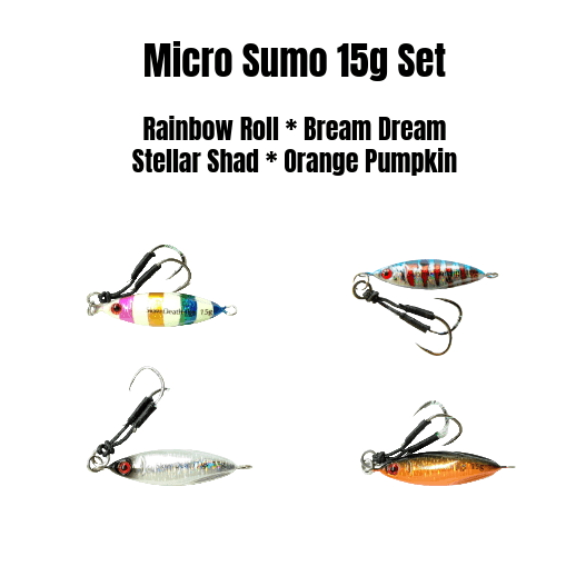 Sumo & Mercenary Micro Slow Pitch Jig β 4-Pack β 10g & 15g