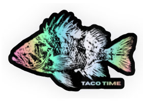 Large Rockfish Taco Time sticker